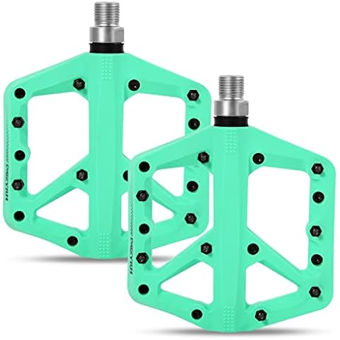 MZYRH MTB Pedals Mountain Bike Pedals,3 Bearings 9/16" Lightweight Nylon Fiber Bicycle Platform Pedals for Road Mountain BMX MTB (Green) Cover