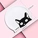 COPOZZ Adult Swim Caps, Silicone Waterproof Comfortable Swimming Cap for Women, Long and Short Hair(Black Cat-12yrs+)