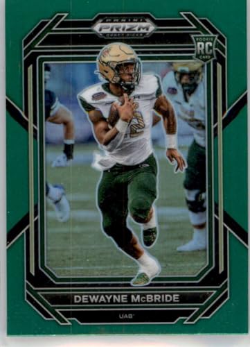 2023 Panini Prizm Draft Picks Prizms Green #131 DeWayne McBride UAB Blazers Official NCAA Football Card in Raw (NM or Better) Condition