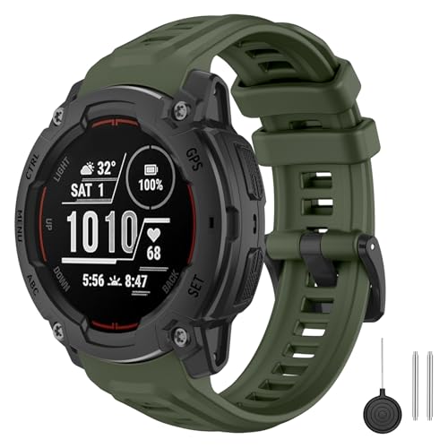ISABAKE 22MM Cinturino Compatibile con Garmin Instinct E 45mm, Morbido Silicone, Traspirante,Confortevole. Cinturino di Ricambio Compatibile con Garmin Instinct E 45mm.