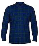 Hurley Men's Nike Dri Fit Syd Plaid Long Sleeve Woven Shirt, Deep Royal, M