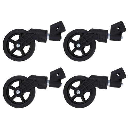 Roues de chariot épicerie 4pcs PP PVC pivotantes 360° pour roulement fluide