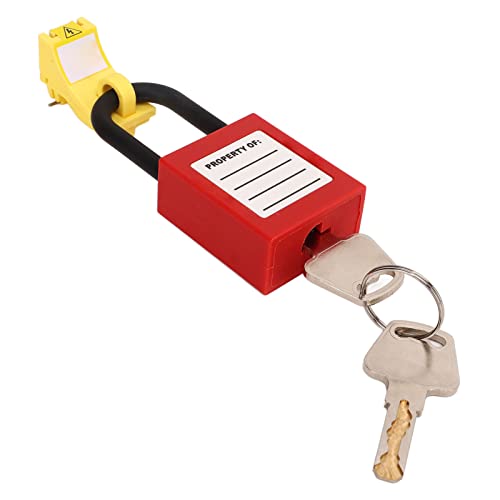 Natudeco Circuit Breaker Lock Kit 38mm Nylon Padlock Safety Lockout Device Pin Fixing Type for Case Circuit Breakers