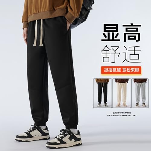 Pantalon de jogging décontracté pour hommes coupe ample coton gris - 2