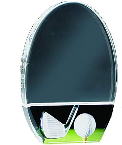SHOP AWARDS AND GIFTS Acrylic Golf Ball and Club Trophy Award Personalized, Customizable Sports Tournament Prizes,