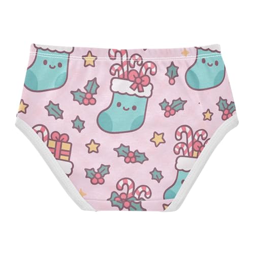 Girls' Breathable Triangle Panties Organic Underpants for Girls Seamless Stockings Pattern in Sizes 2T,3T, 4T, 5T, 6Y and 8Y2