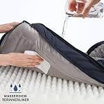 JOEJOY Großes Orthopädisches Hundebett, großes waschbares Katzenbett Hundekissen mit Wabenstruktur und abnehmbarem wasserdichte Fütterung Schaumstoff hundebett orthopädisch Grau – Bild 5