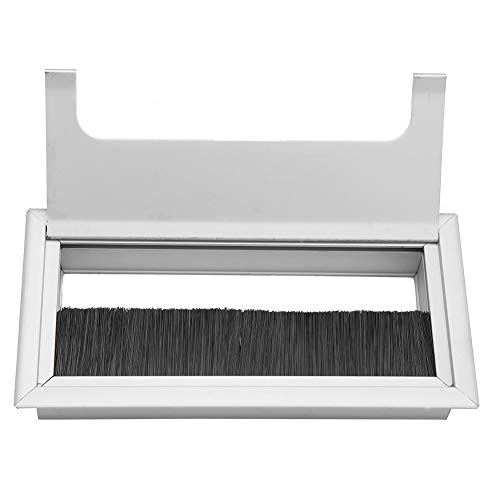 Image of Cable Outle Square Aluminium Desk Computer Wire Cable Tidy Outlet Insert Hole Top Cover for Home Office(M)
