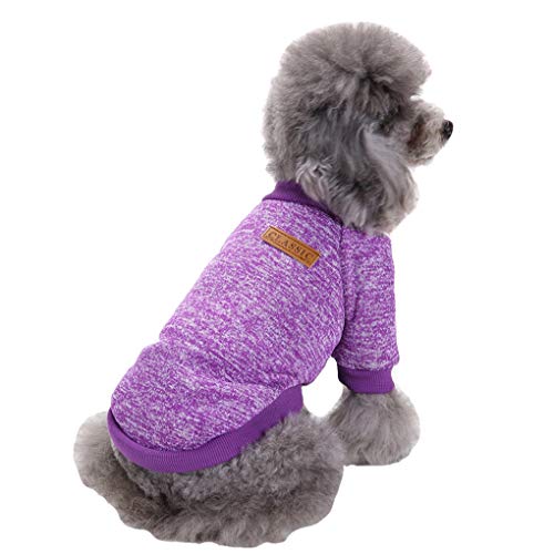 Image of Dog Sweaters for Small Dogs, Soft Fleece Puppy Clothes, Warm Winter Coat