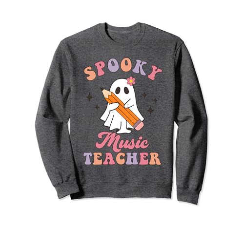 Spooky Music Teacher Halloween Music Teachers Costume Ghost Felpa
