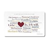 Frühstücksbrettchen Hochzeitswörter