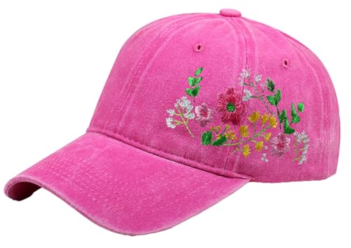 Gorra bordada para mujer con diseño floral elegante miniatura 1