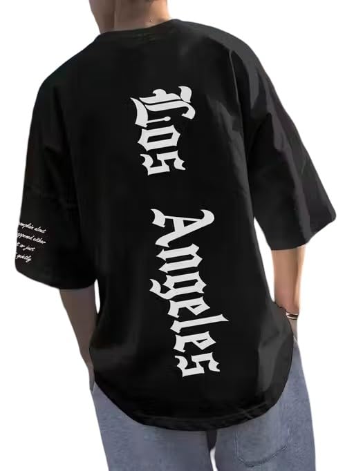 Buy Veroconic Men's Los Angeles Back Print T-Shirt | Oversized