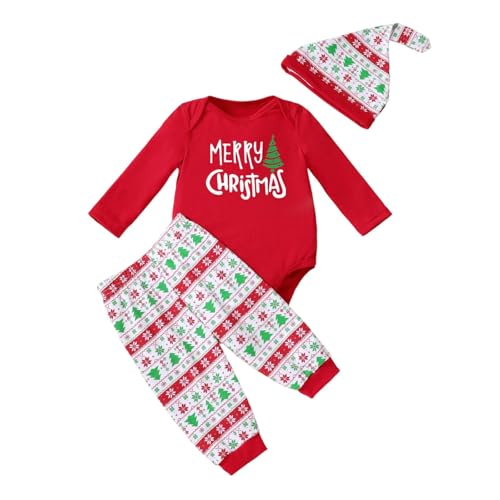 Vêtements de vacances Noël bébé fille avec pantalon et haut manches longues
