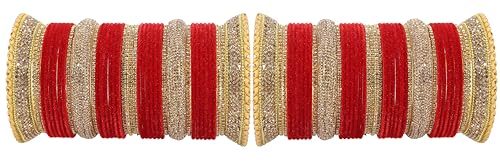 LAVAZZA Premium Golden Chuda Set For Women and Girls | Traditiona...