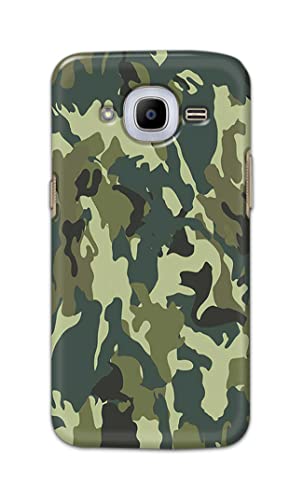 Image of PRINTFIDAA Printed Hard Back Cover Case for Samsung Galaxy J2 Pro 2016 | Samsung J2 2016 | J2 6 2016 Back Cover (Green Army Camouflage) -1803