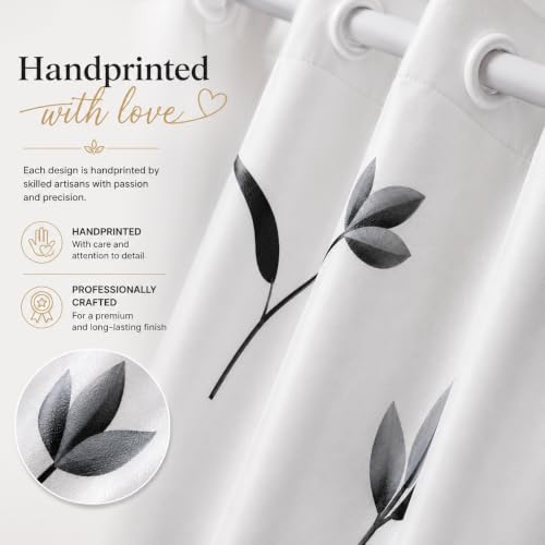 Image of Feelings PVC Waterproof Shower Curtain 54x84 Inch Pattern F with Hooks | Waterproof | PVC Material | 8 Hooks Included | Easy Clean | Durable | Quick Dry | Printed Design