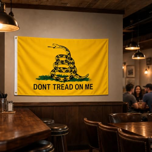 Image of Ahfulife 2pcs Dont Tread on Me Flag 3x5 Ft USA Gadsden Flag