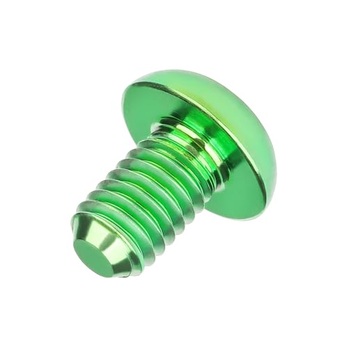 Image of Titanium Bolt M3 8 10 12 15mm Allen Key Head Screws for Bicycle Pack of 4 (Green, M3x8mm)