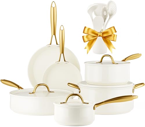 RIOVARM Induktion Töpfe und Pfannen Set mit Deckeln, Keramik Antihaft beschichtung...