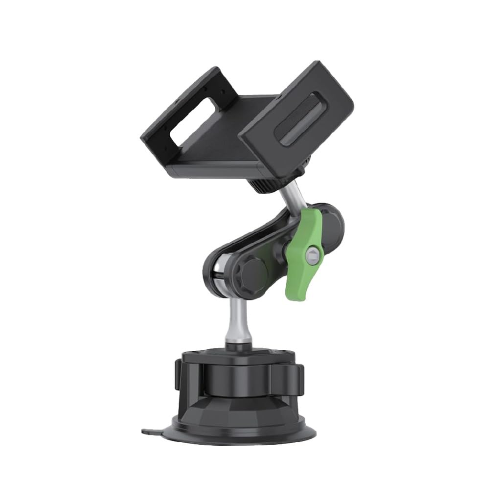 Green Lion Tablet Holder with Adhesive Suction Cup Mount 8-12"- Green/Black