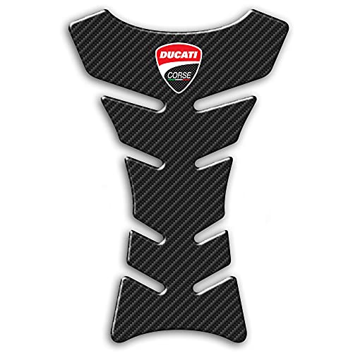 Paraserbatoio Tank Pad Adesivo Resinato 3D Protezione Serbatoio compatibile con moto DUCATI CORSE - PD001