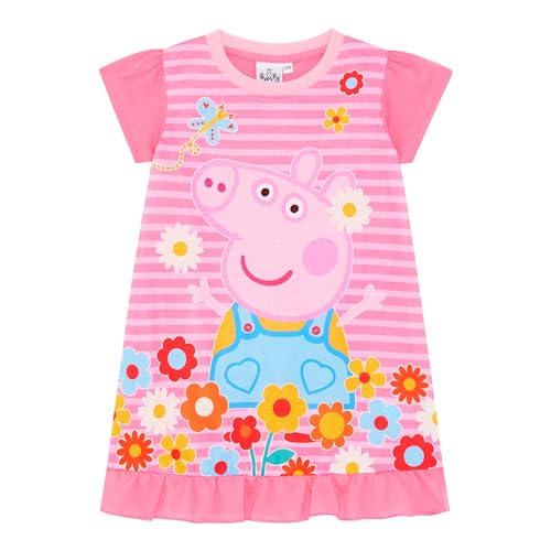 Peppa Pig Mädchen-Nachthemd mit Blumenmuster, Rose, 2-3 Jahre
