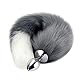 Edelstahl Analplug mit Fuchsschwanz ButtPlug Anus Masturbator Anal Sexspielzeug für Männer Spielzeug mit Faux Fox Tail, konische Spitze (Fuchsschwanz Buttplug)