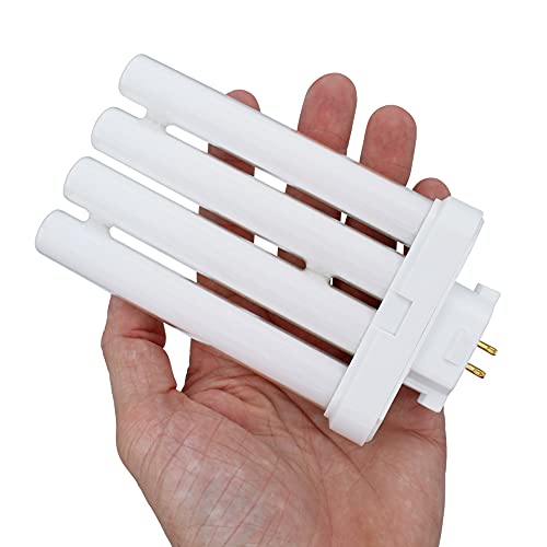 Quad Tube Compact Fluorescent Fml Lamp 27 Watt Replacement For Lavish Home Sunlight Lamps By Lumenivo - T4 Bulb With Gx10Q-4 4 Pin Base - 6500K Natural Daylight - Reading Lamp Replacement Bulb #TOP4