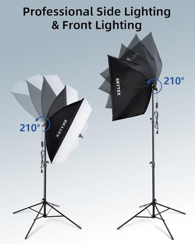 Image of Skytex Softbox Lighting Kit 3Pack, 20x28in Soft Box | 135W 5500K E27 Bulb Continuous Photography Lighting, Photo Studio Lights Equipment for Camera Shooting, Video Recording