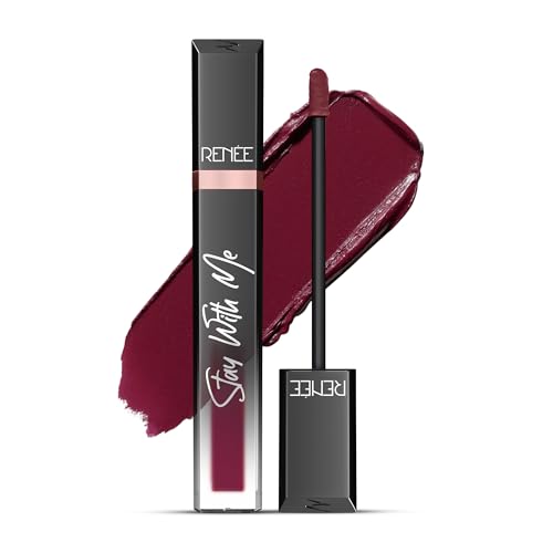 Image of RENEE Stay With Me Matte Transferproof Liquid Lipstick- Play of Clay | Waterproof & Smudge-proof | Bold Pigment, Lightweight & Long-lasting | With Hyaluronic Acid & Vitamin E | 6 ml