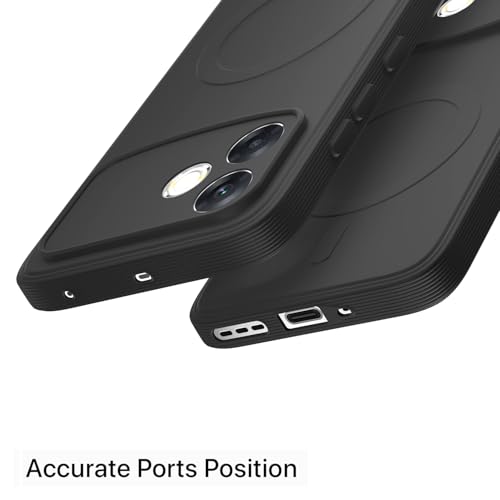 Image of Pikkme Back Cover for Oppo F33 Pro 5G Soft Matte Silicone Mag-Safe Design (Mag-Safe Not Support) Camera Protection | Slim Fit Bumper Cover (Black)