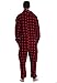 #followme Family Pajamas Buffalo Plaid Microfleece Mens Adult Onesie 6754-10195-XL