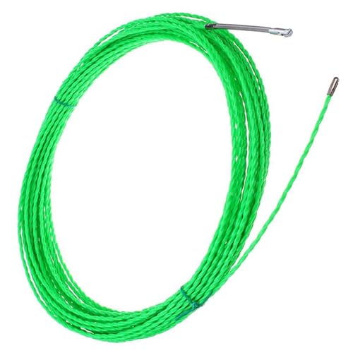 Outdoor Extension 5 Meters 50 Meters 5mm Fish Tape Wire Puller Green Fiberglass Duct Rodder Cable Push Pullers Fish Tape Draw Electrical Cable Solar sheathed (Color : 15meter)
