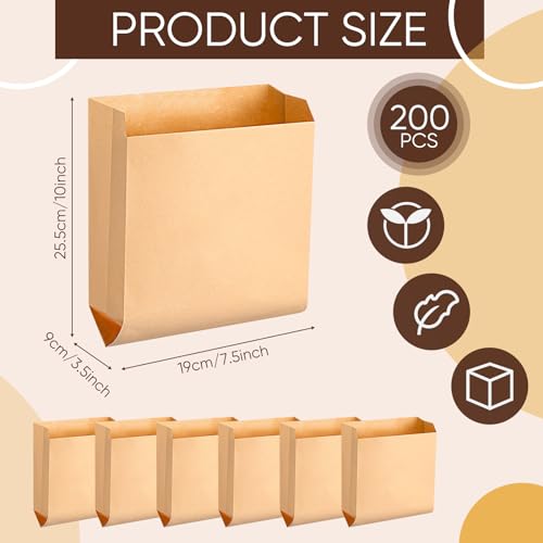 Image of Thenshop 200 Pcs Sanitary Napkin Disposal Bags Waxed Kraft for Bathroom | Feminine Hygiene Liner for Bathroom Dispensers, 7.5 X 10 Inch Waste Receptacle Liners, Business Restroom Personal Use