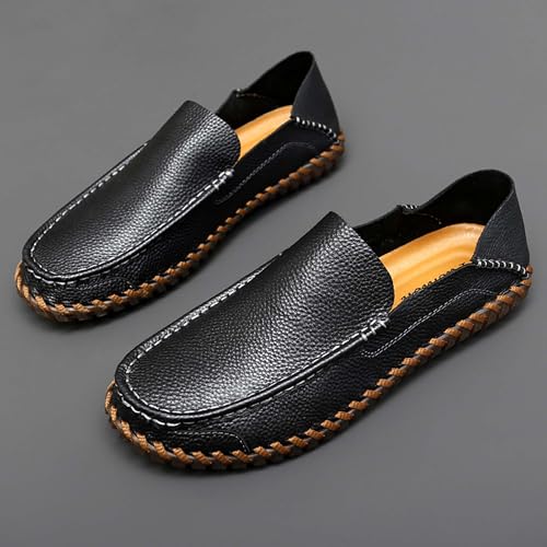 Men's Casual Leather Loafers Classic Business Office Formal Uniform Walking Driving Flat Shoes3