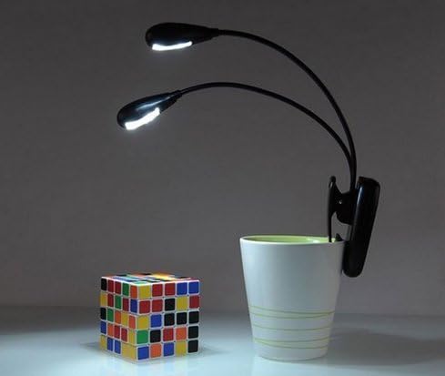 Miniatura 8 de HIYI libro lectura soporte luz para cama o soporte de música luz 4 unids LED Clips recargable libre cable USB luz diurna blanco viaje luz clip luz