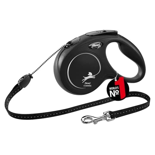 flexi New Classic M Seil 5 m schwarz für Hunde bis 20 kg