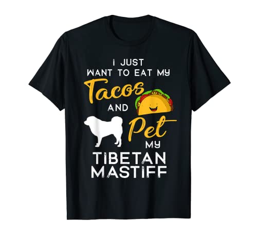 Tibetan Mastiff Dog Tacos lover owner Xmas Birthday Gift Maglietta
