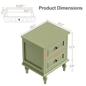 Scurrtyantiquenightstandantiqueendtablewith2drawerstallernightstandforbedroomsidetableforbedroomgreendouble Urban Country Home Decor Scurrty antique nightstand antique end table with 2 drawers taller nightstand for bedroom side table for bedroomgreen double urban country home decor