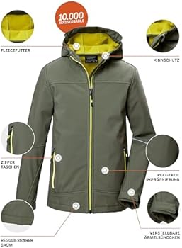 Killtec Jongens Softshell jas/buitenjas met capuchon KOW - Vergelijk Killtec Jongens Softshell jas/buitenjas met capuchon KOW - Vergelijk