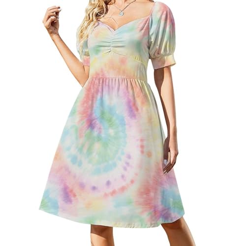 pastel flowy dress (Last Chance) Dreamy Pastel Lavender Prairie Dress S I Retro Fairy Non Strech Elovale A dreamy floral pink