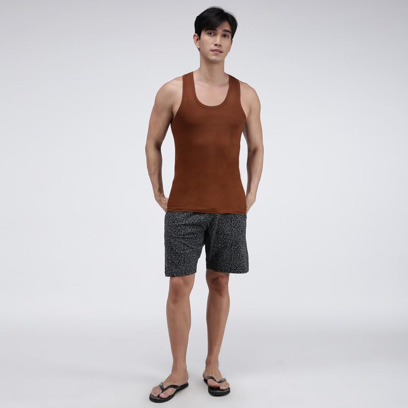 Image of Amul Comfy Men's Cotton Vest | Round Neck Sleeveless | Seamless Body for Superior Comfort | Ultra-Soft Hand Feel | 100% Pure Cotton Innerwear | Color May Vary