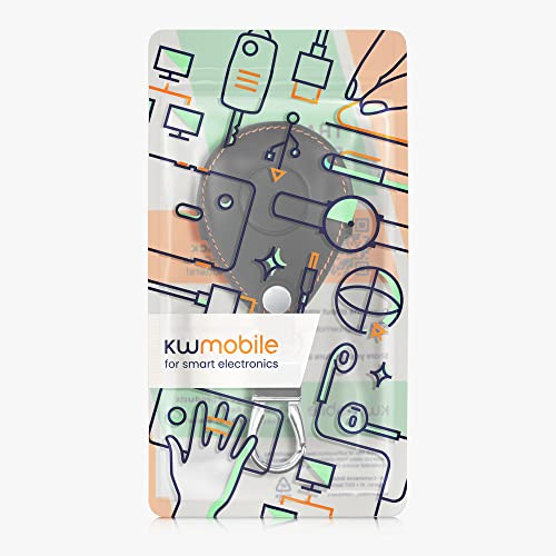 Image of kwmobile Key Fob Cover - Black /Orange - Compatible with Harley Davidson Motorcycle Key