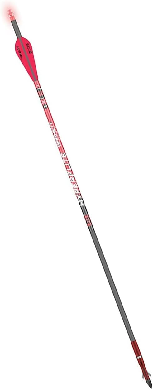 Barnett Hyperflite Illuminated Crossbow Arrows, 3-Pack of Polycarbonate Half-Moon Nocks with Multi-Colored Strobe Lights, 20"
