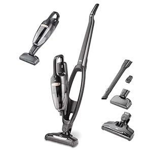 AEG QX6-1-45AN Akku Staubsauger kabellos / Staubsauger beutellos / leise / Handstaubsauger akku / 45 min Laufzeit / leicht / Hartboden / 2in1 / Tierhaare / Hund / Katze / Teppich / Auto / grau