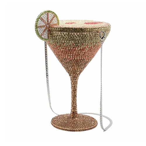 Image of Women Goblet Rhinestone Evening Bag Cocktail Cup Diamond Clutch Funny Crystal Prom Handbag Wedding Purse for Party