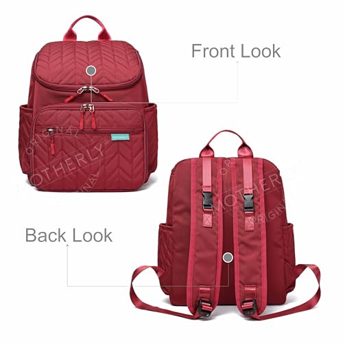 Image of Motherly Baby Diaper Bag for Mothers specious and large travel diaper bags for Mom for travel |6 Month Warranty |(Red)