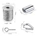 Kit de 50 ft Suspensión de Cuerda,Cable de Cuerda de Alambre con...