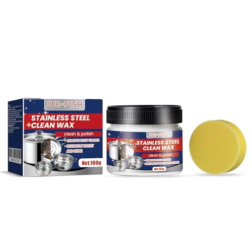 ZiopGTob Stainless Steel Scratch Remover for Appliances Multi-Purpose Scratch Remover Paste for Oven Sink Fridge & Cookware Cleans Grease Scuffs & Restores Shine (Blue)